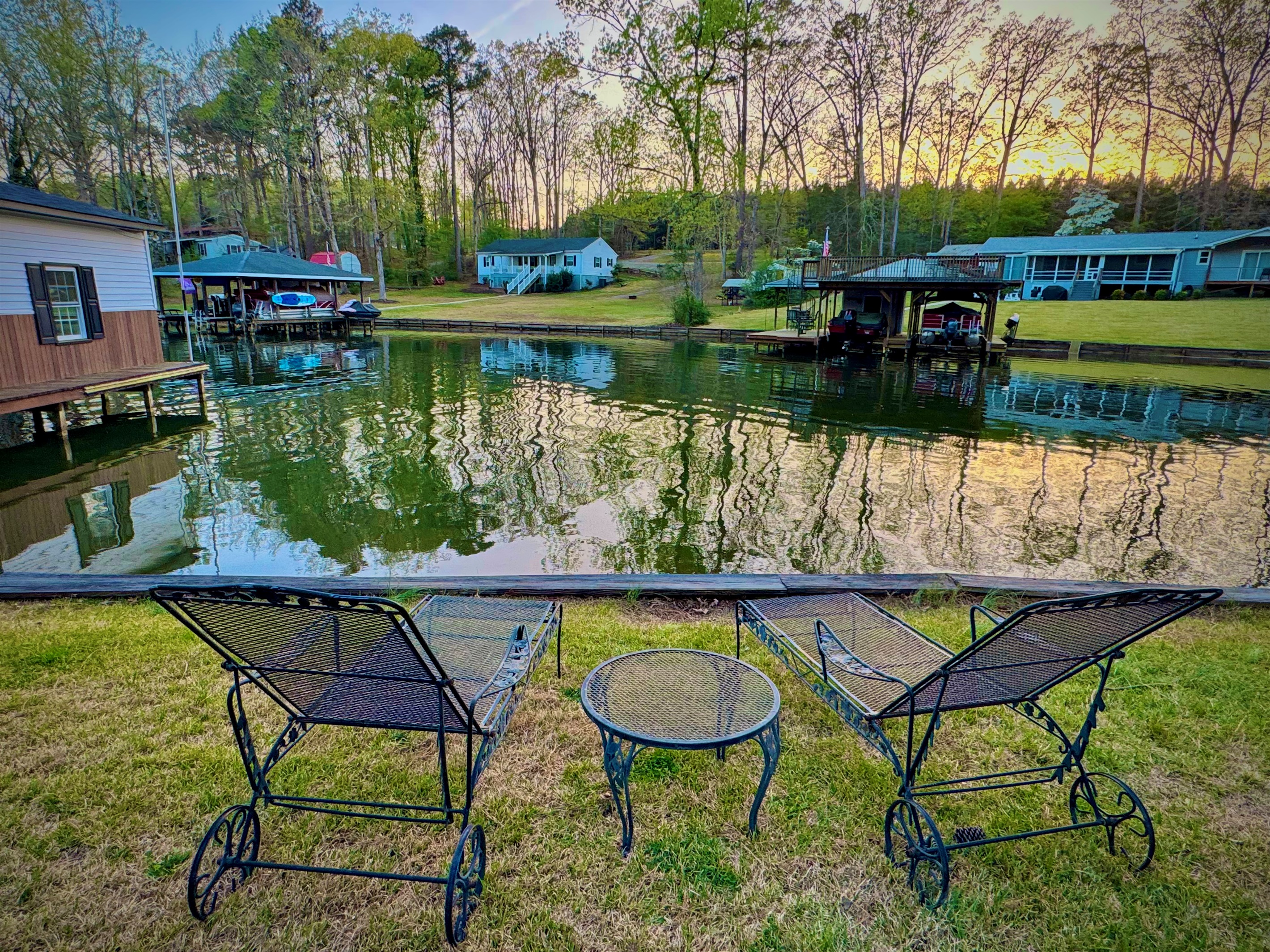 Swim directly in front of the lodge