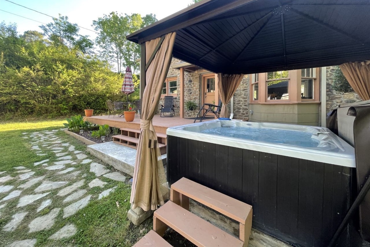 Hot Tub in the Back Yard Shangri La