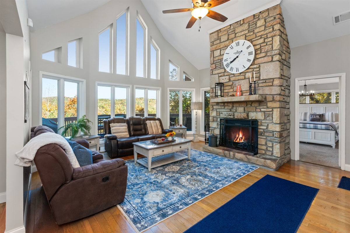 Take in the views and spread out in the spacious upstairs living room!
