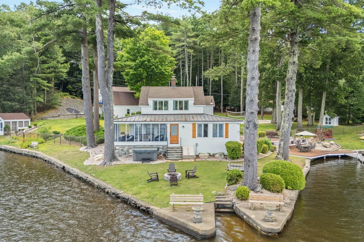 House from above the lake