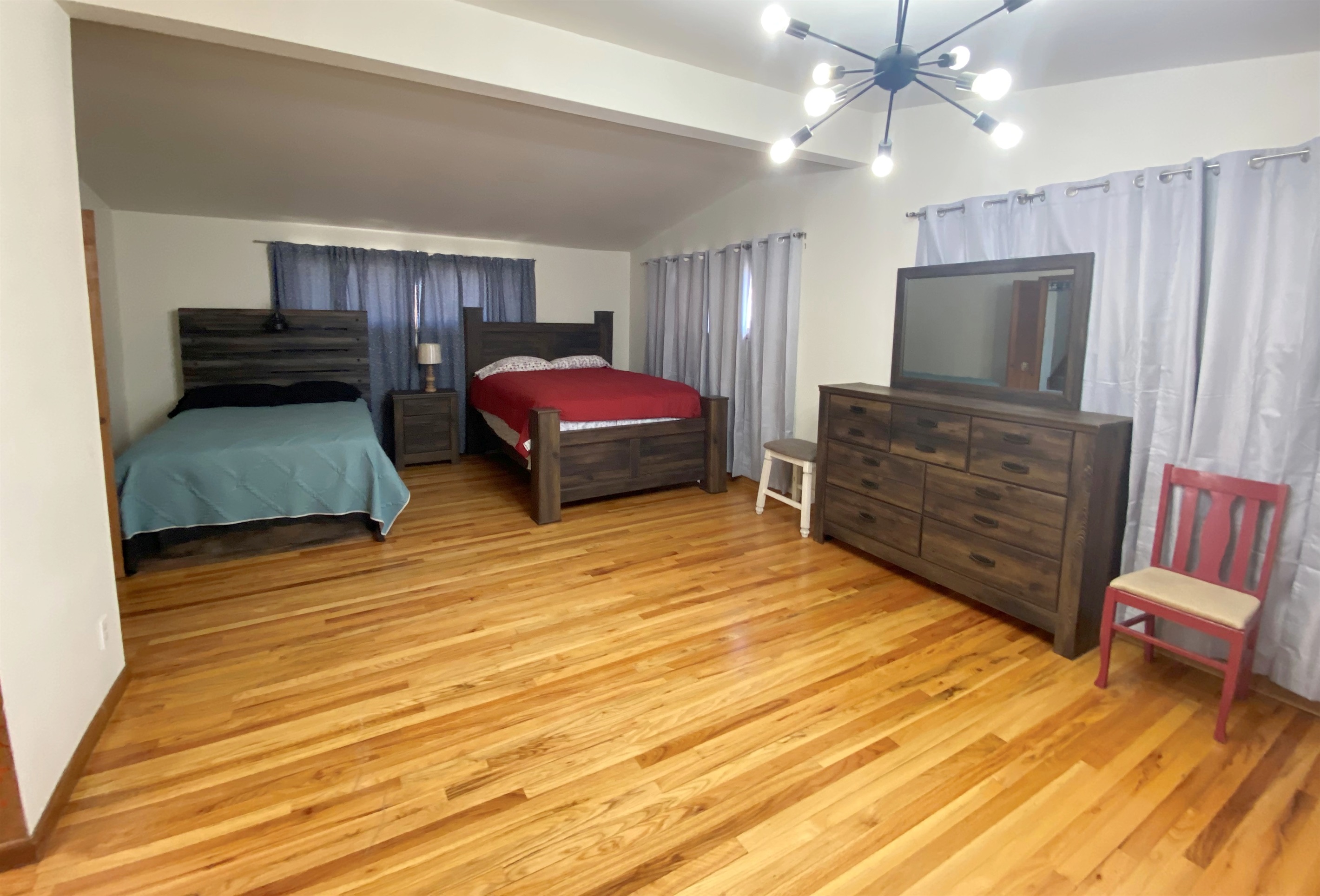 First Floor Open Living and Bedroom