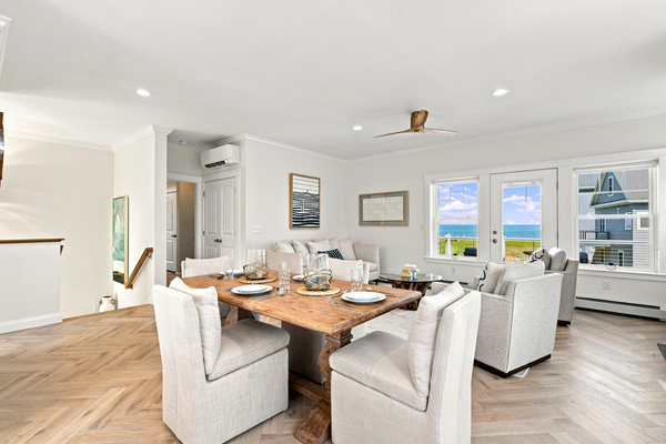 Open-concept dining and living make it easy for everyone to stay connected while relaxing or sharing a meal.