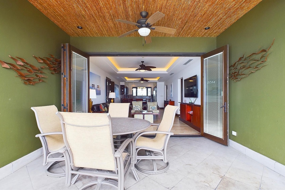 Outside dining area