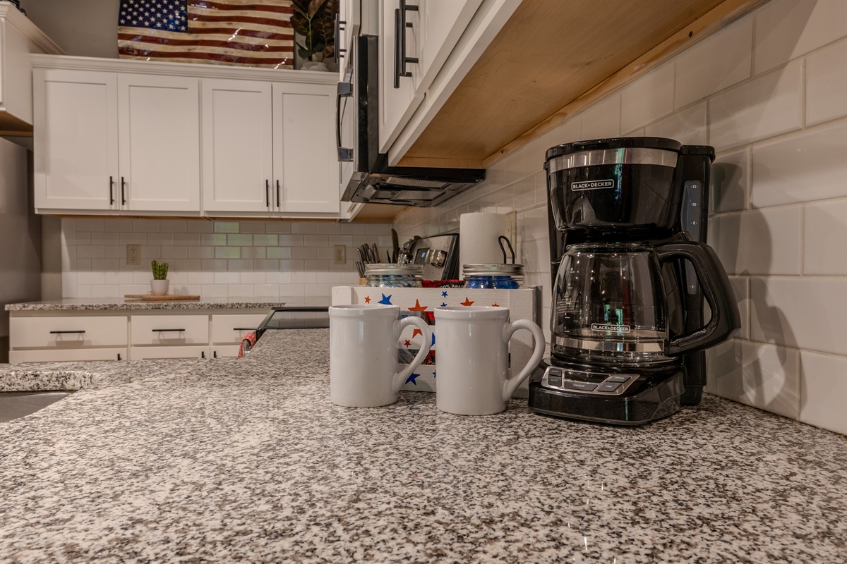 Coffee station in the kitchen