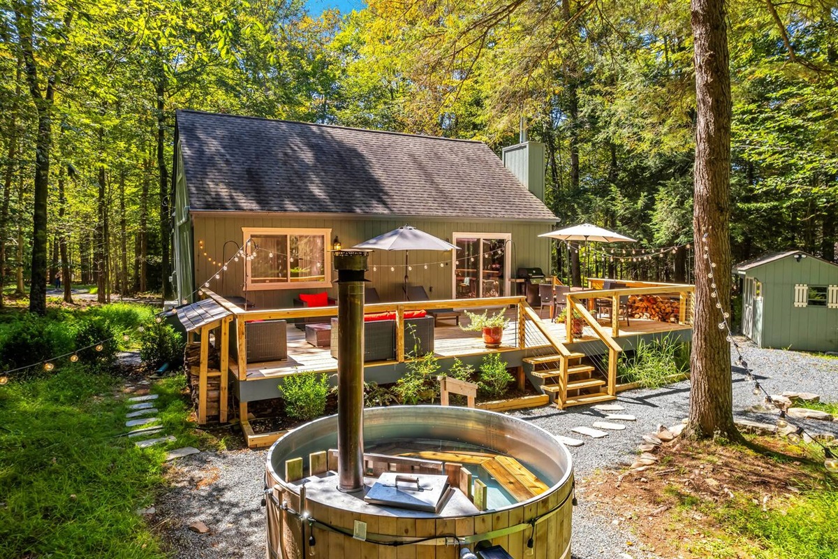 Light a Fire and Enjoy a Soak in the Wood-Fired Hot Tub