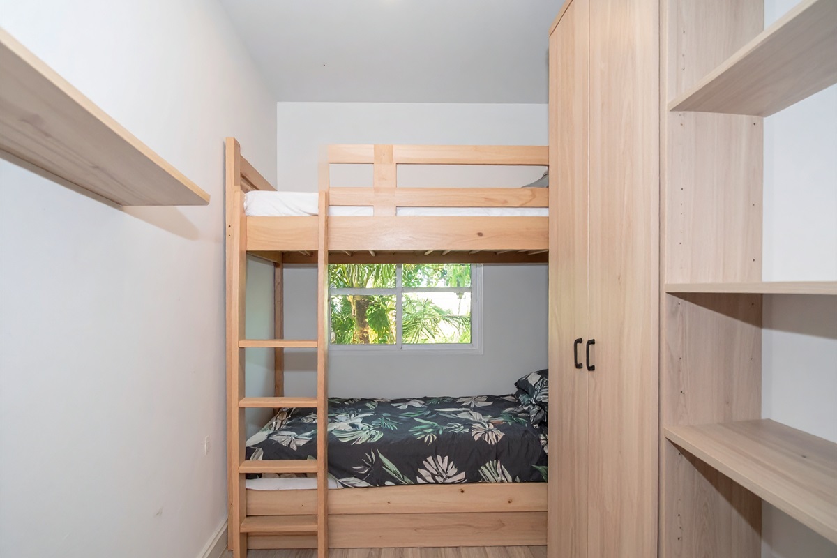 Queen over Queen bunk room 2, newly added extension to the house