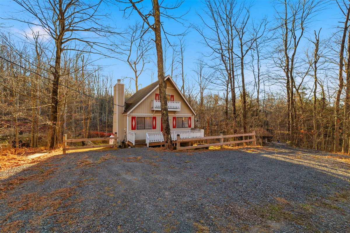 View of the home from the road