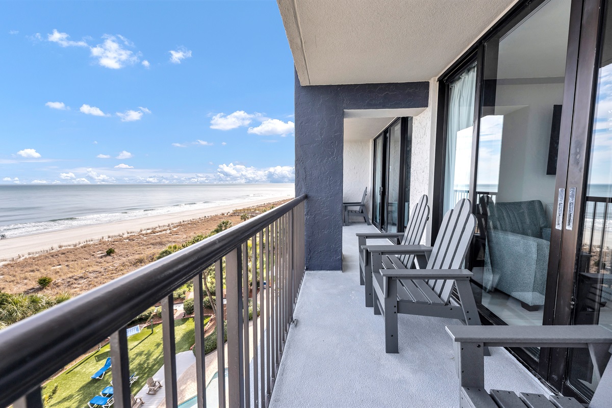 Amazing Oceanfront View from the 6th Floor Balcony!