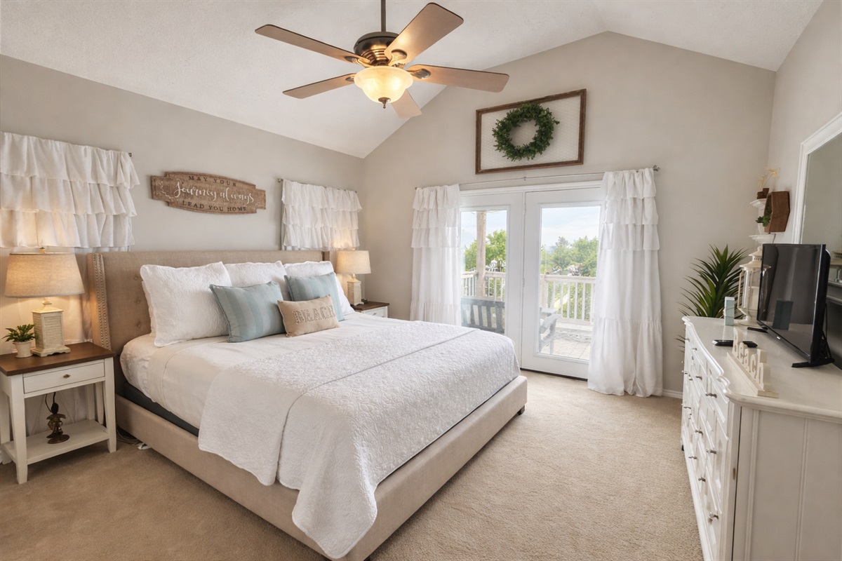 Primary Bedroom with King bed on top floor