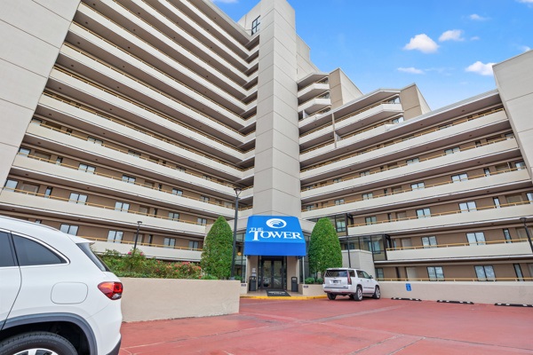 North Tower Entrance and Upper Parking Deck