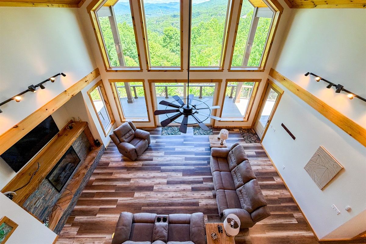 Loft overlooking the living room