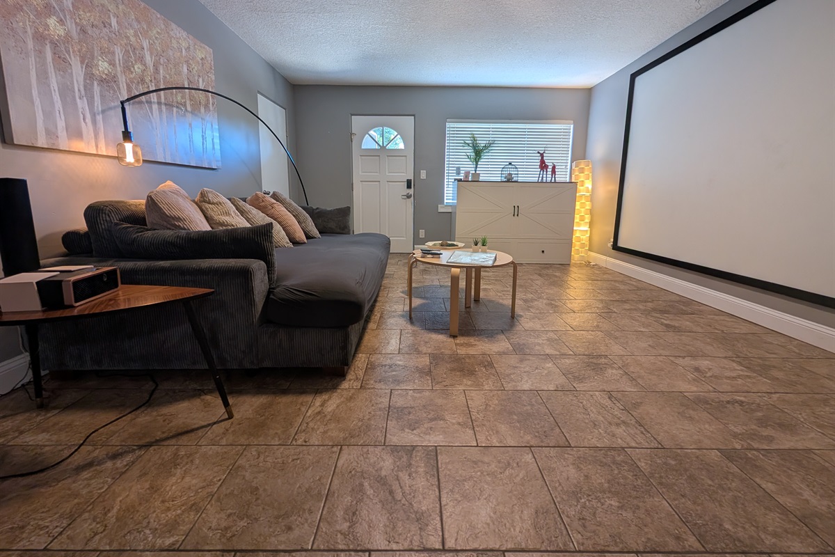 The best movie experience with a 155" projector screen