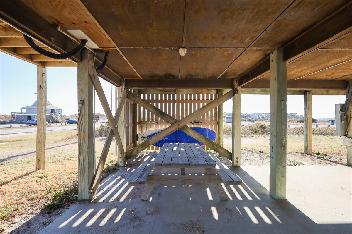 Covered parking for 3 vehicles