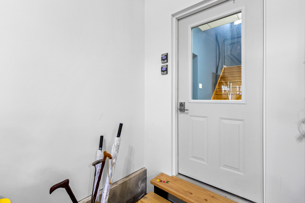 keyless, deadbolt entry to the  'relaxincolour' private loft