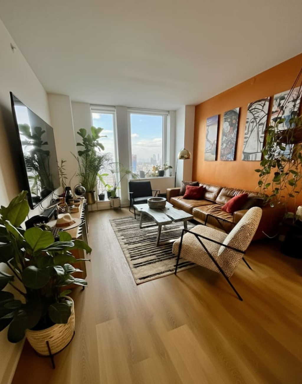 Stylish living room — Lower East Side vacation rental, NYC