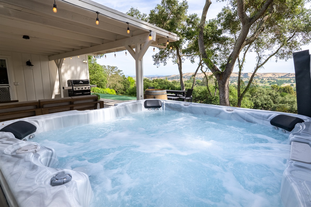 Sink into total relaxation while taking in the endless golden hills.