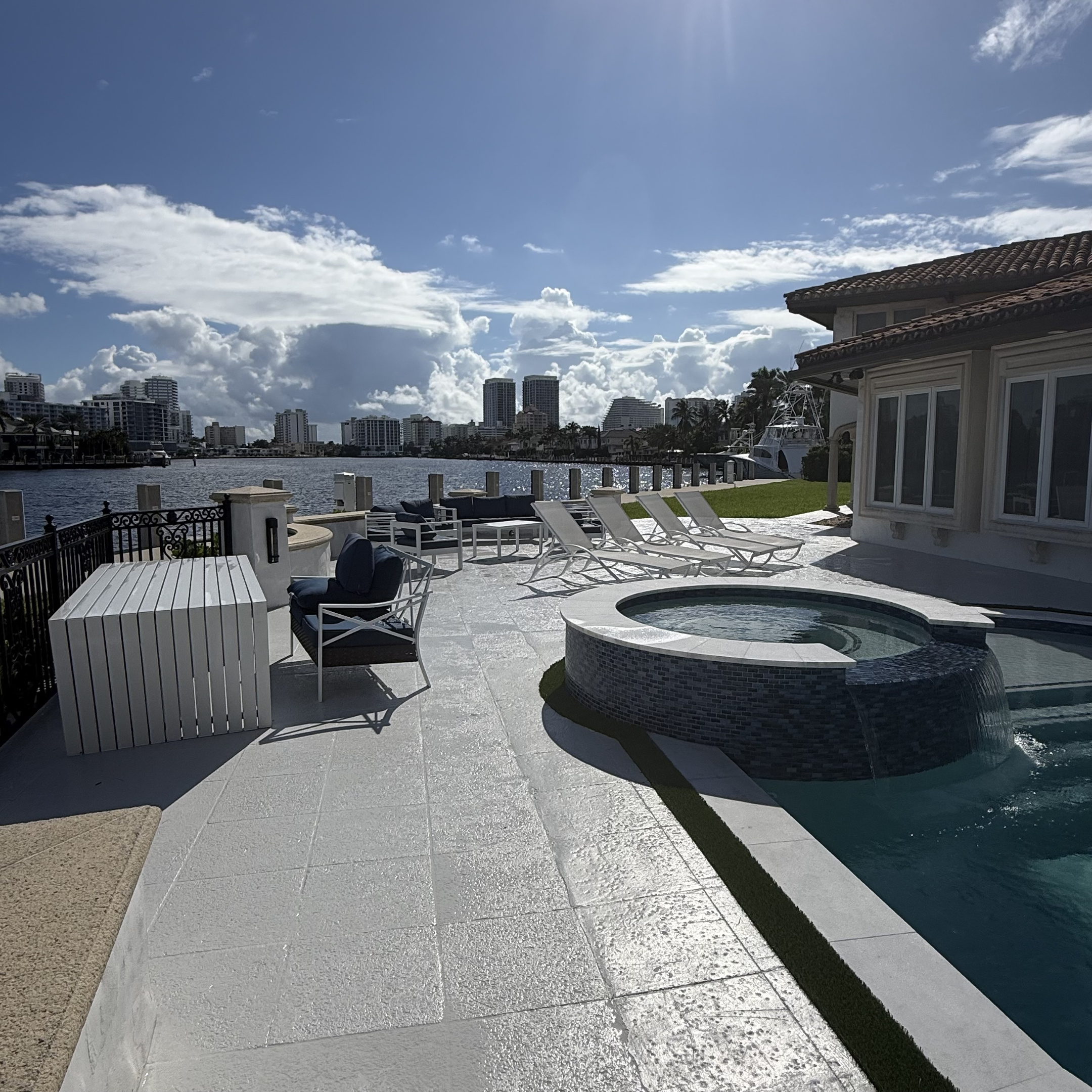 Plenty of seating around pool. Child Safety fence can be installed. Please allow 24 hours notice. This must be requested