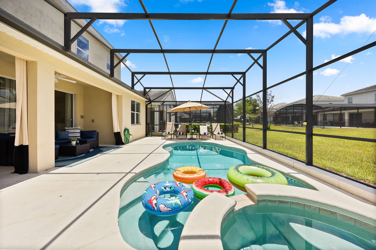 There are different pool floaties for kids and adults, to comfortable relax in the water