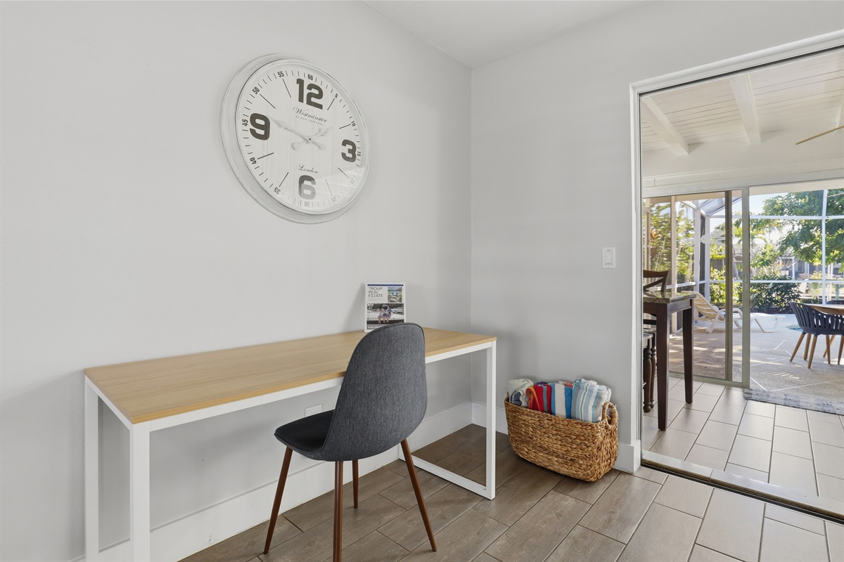 Clean and bright workspace