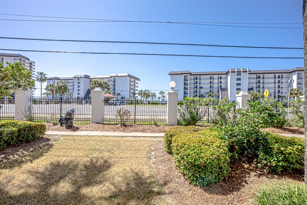 View from patio seating