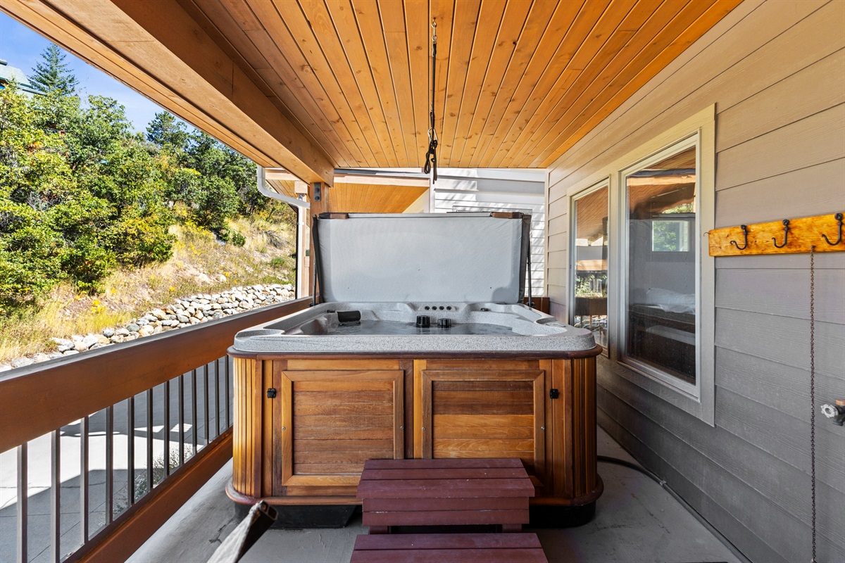 Private Covered Hot Tub