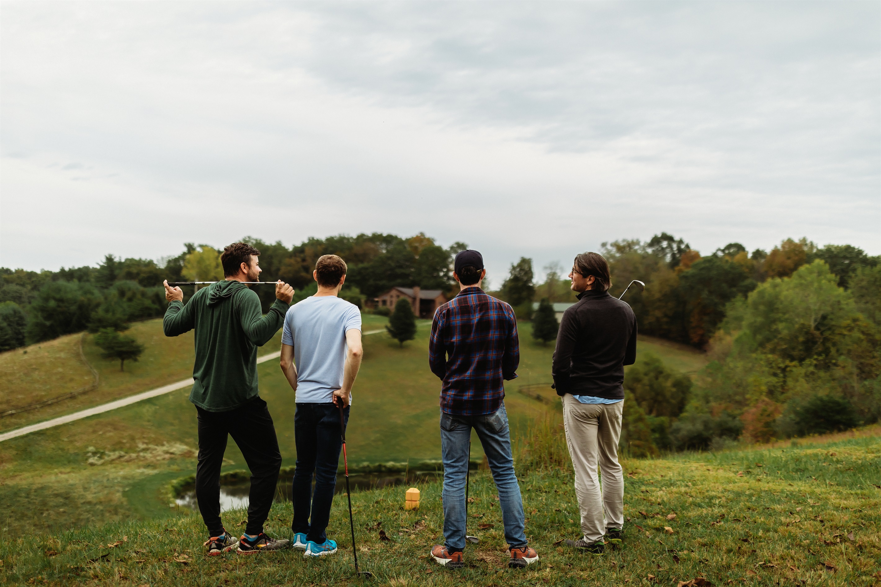Relaxed golf experience with 4 full sized holes on beautiful land.