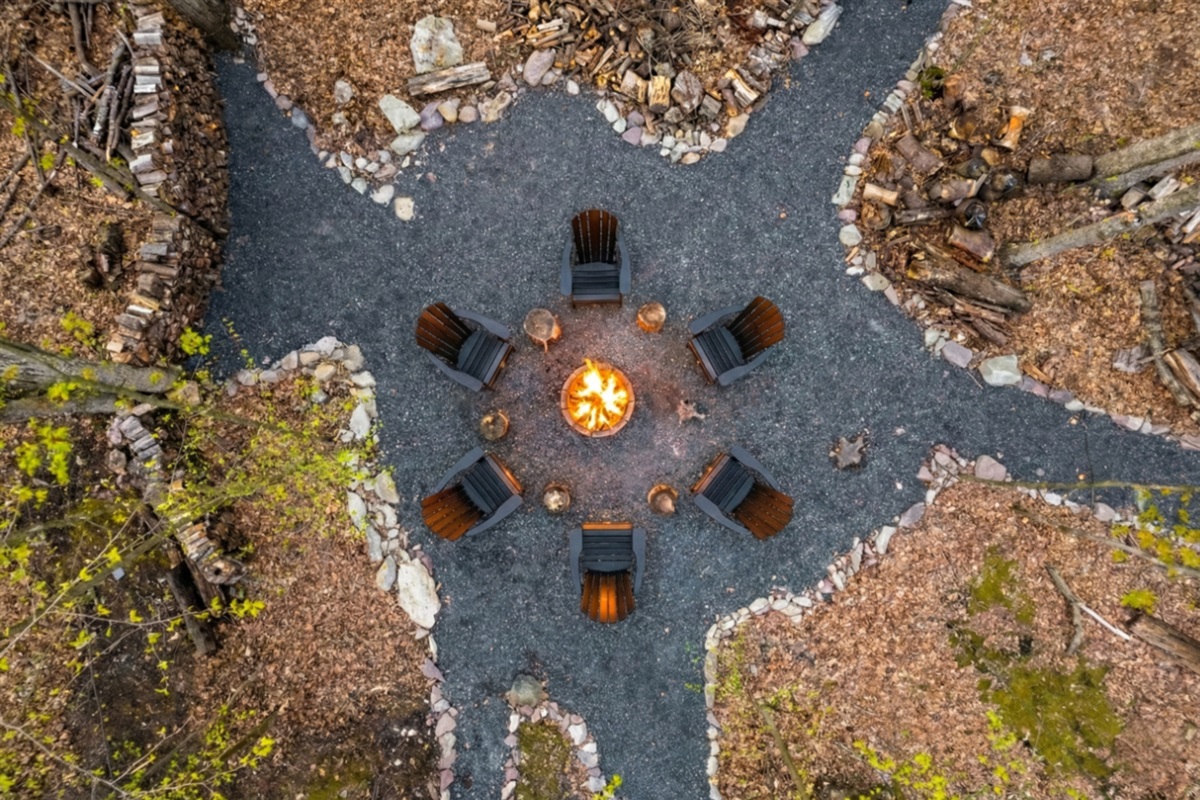 Sit and relax and enjoy nature and a roaring fire