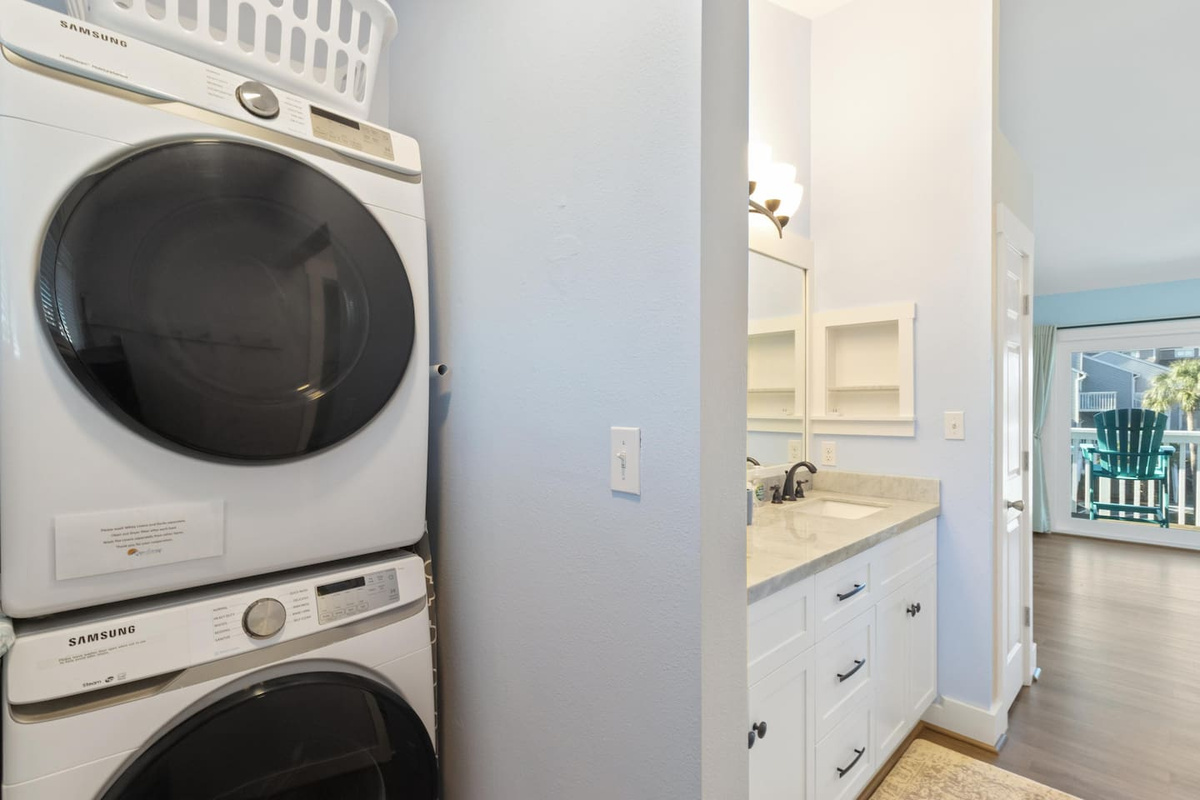 Pack light and bring nothing you cannot use &mdash; full-size washer, dryer, iron, board, and detergent are all stocked and ready.
