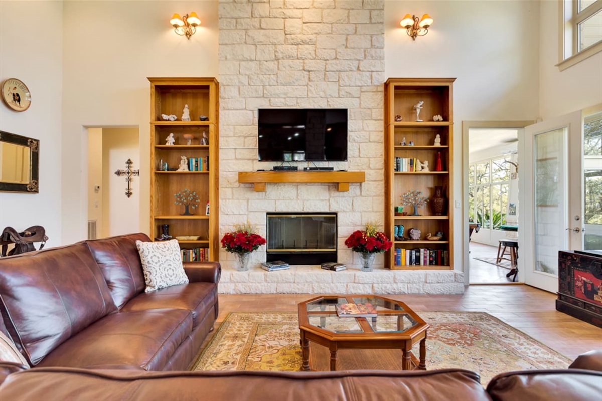Living Room with wide screen TV