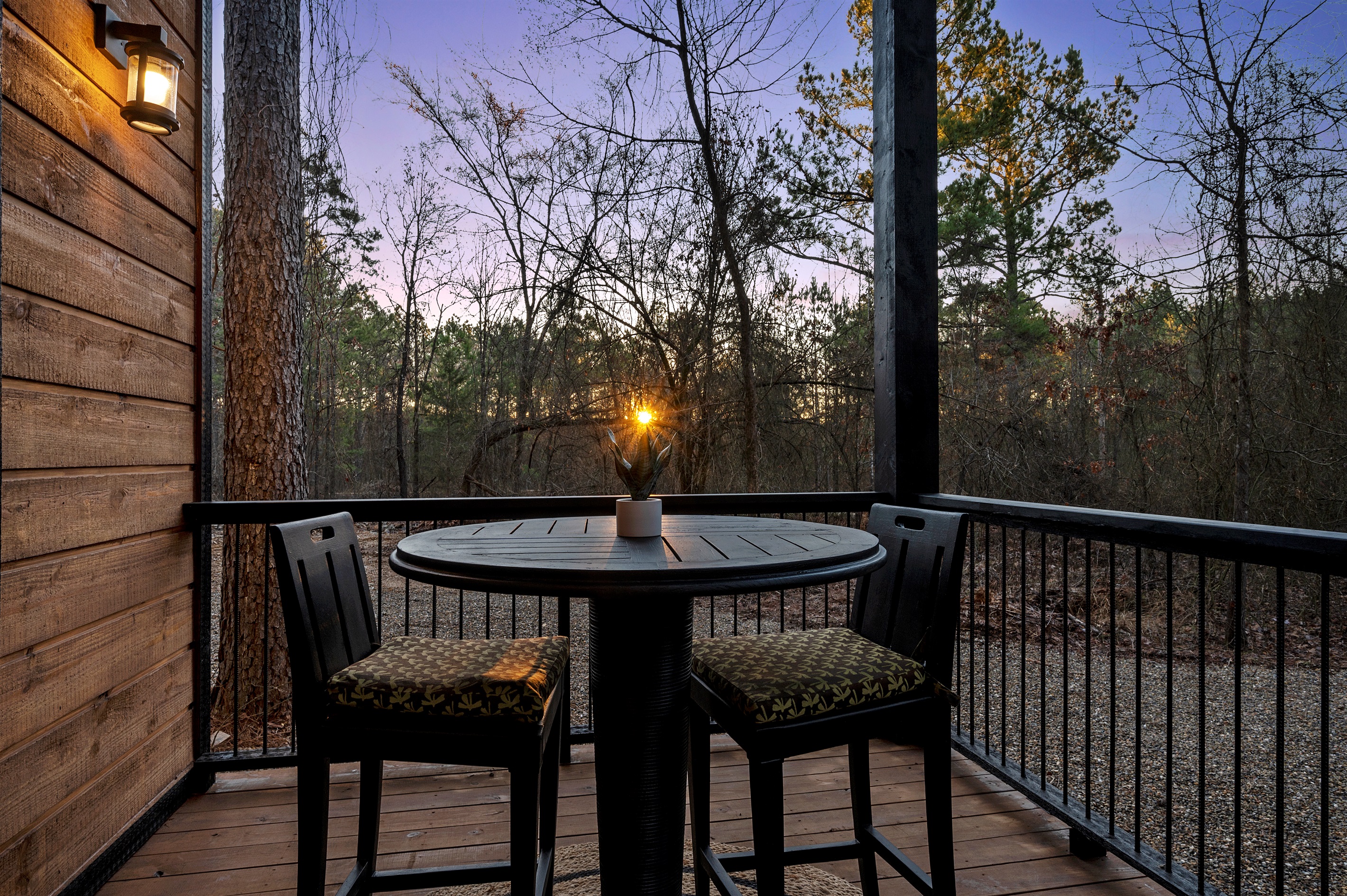 Quiet, peaceful, and surrounded by trees — your own little escape.