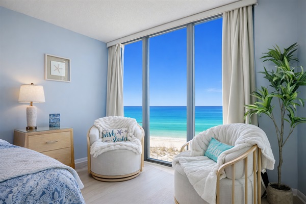 Modern swivel chairs let enjoy the view