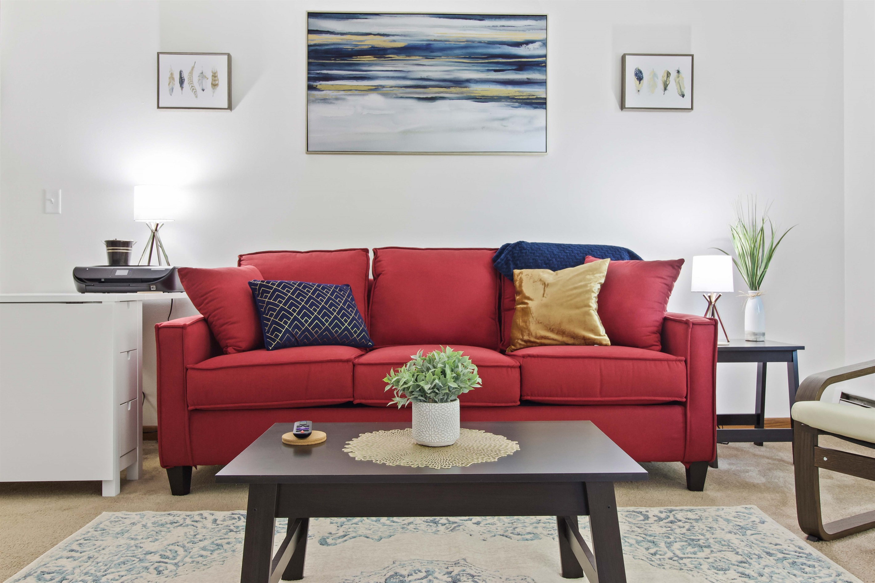 Cozy and elegant throughout the apartment.