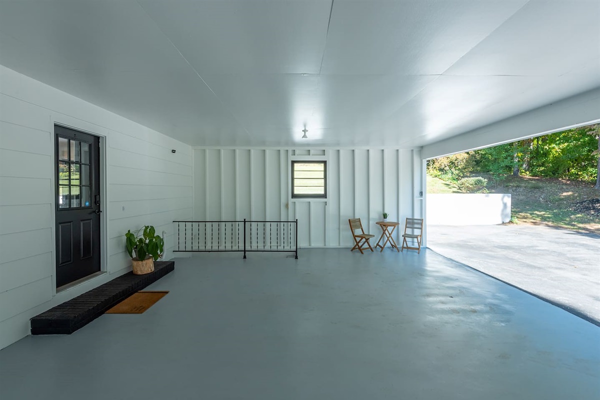 Carport - holds 2 large , 3 small vehicles cb & Entrance to house w key code 2 step entrance.  