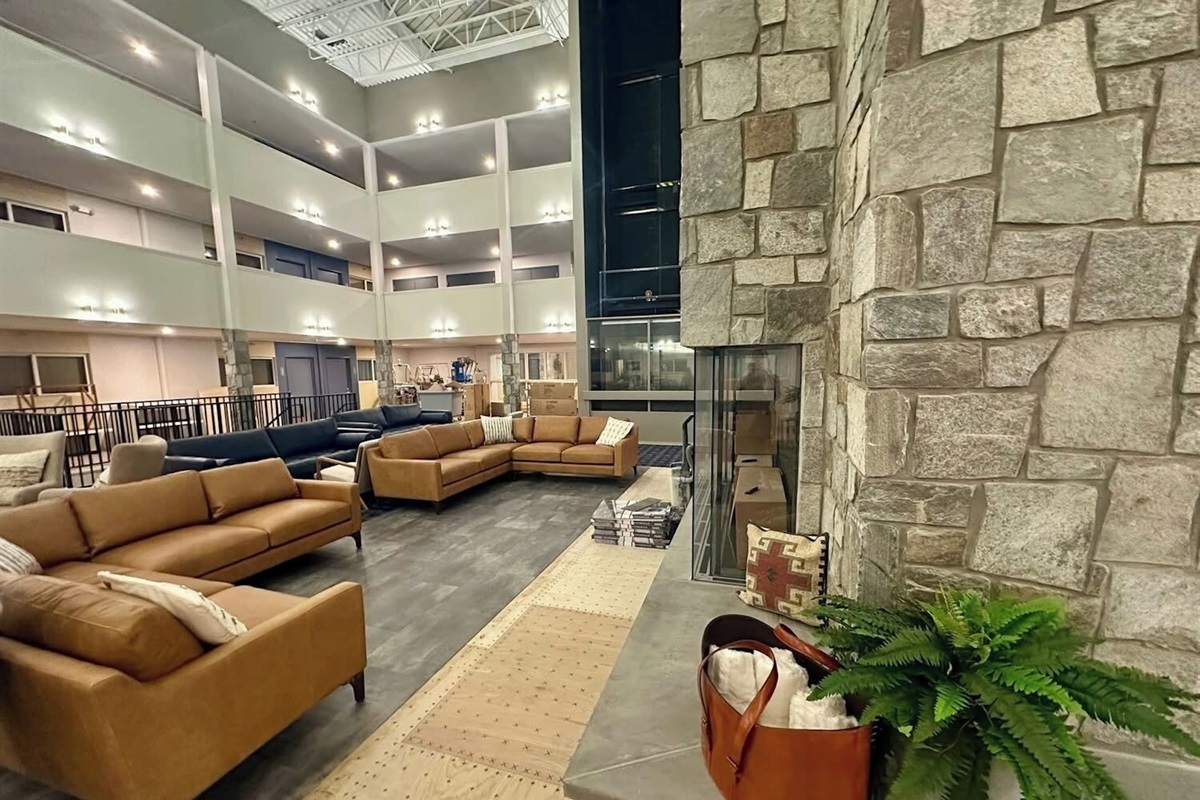 Brand new seating in Mountain Lodge's gorgeous new lobby