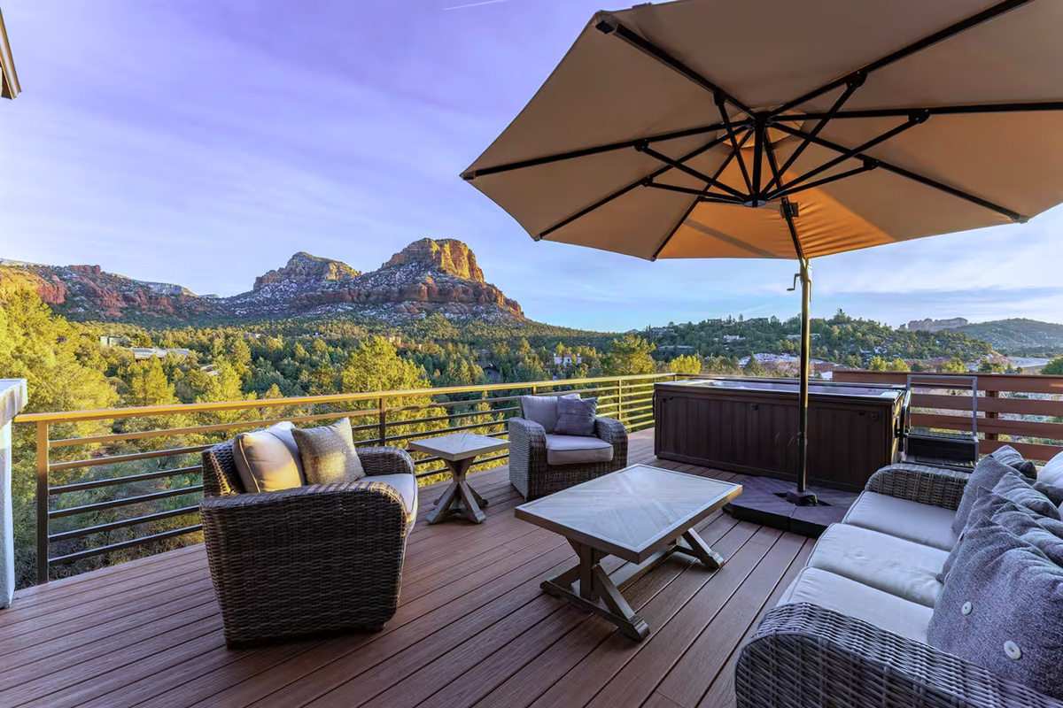 Simply enjoy the views from the stunning deck