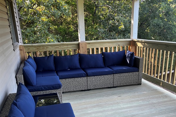 Upstairs Covered Porch Seating