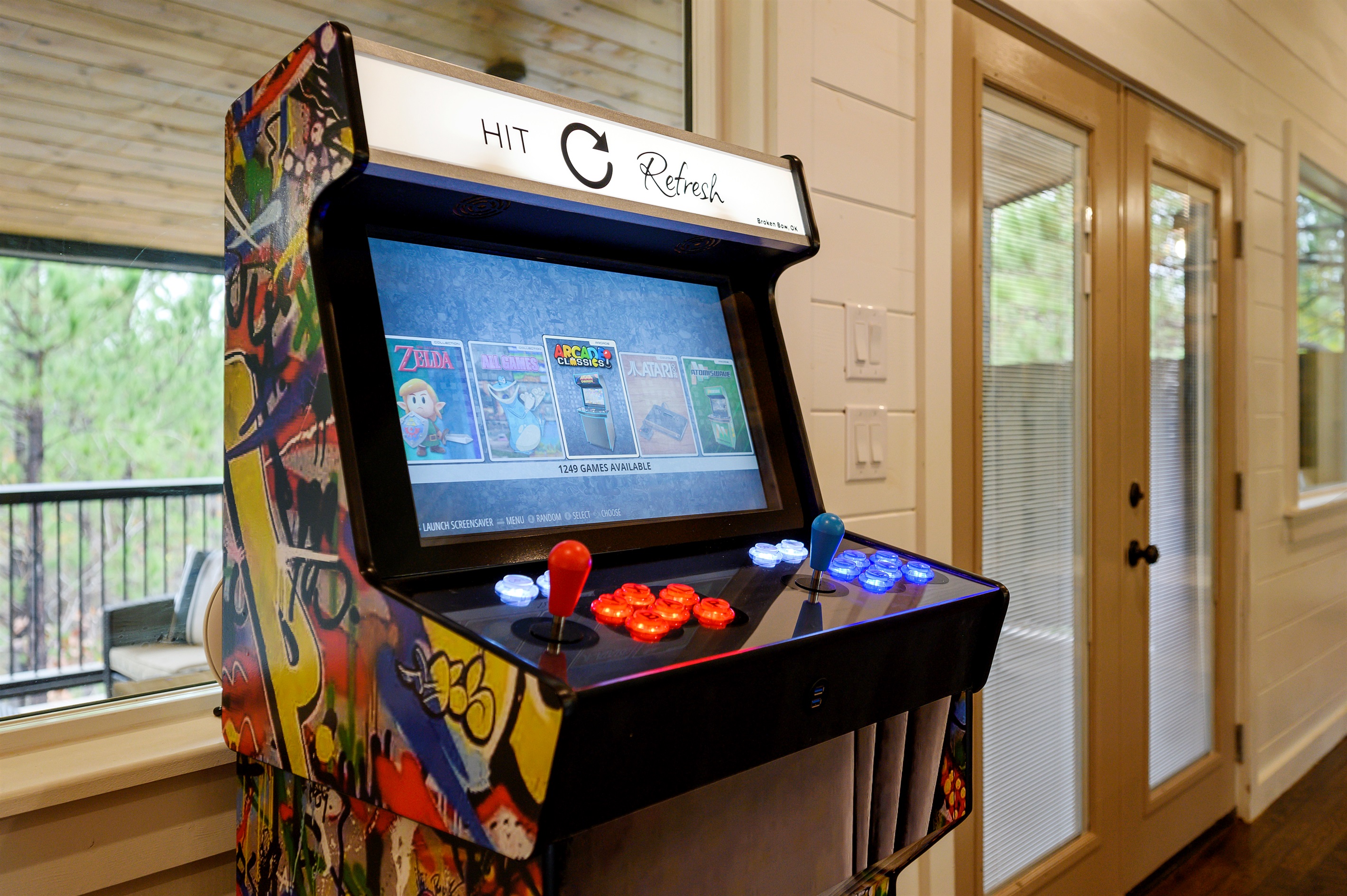 An arcade game because cabin getaways should come with a little extra fun.
Perfect for rainy day tournaments, late night rematches, and settling once and for all who the real champion is.