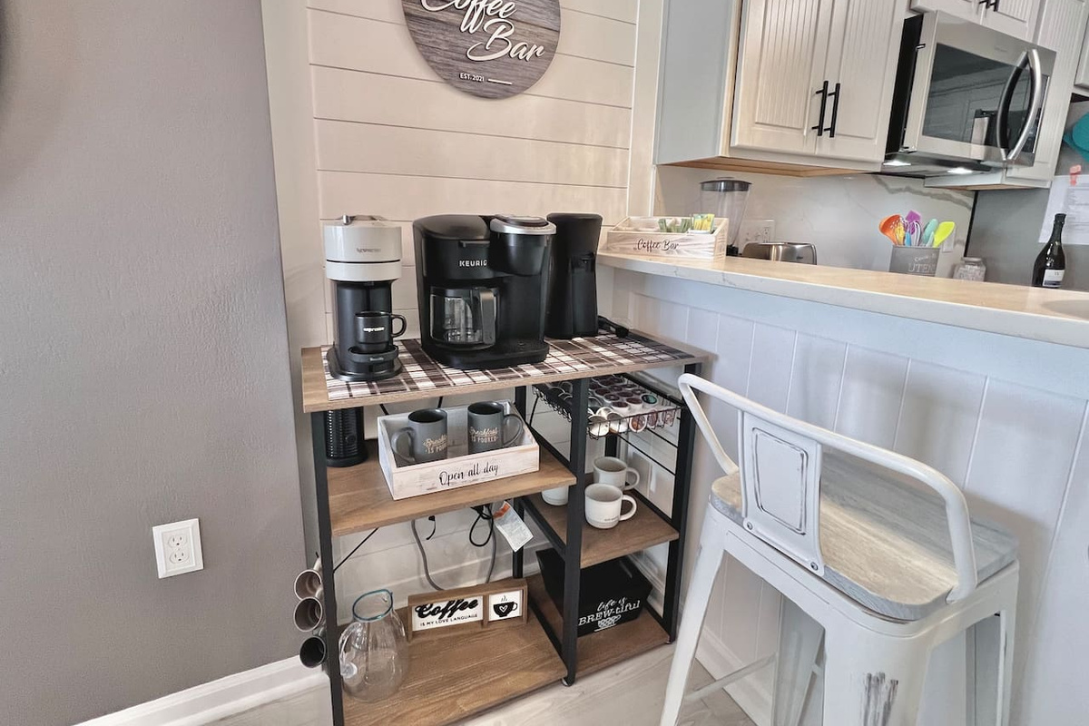 Keurig Duo and Nespresso Machine inside the condo 