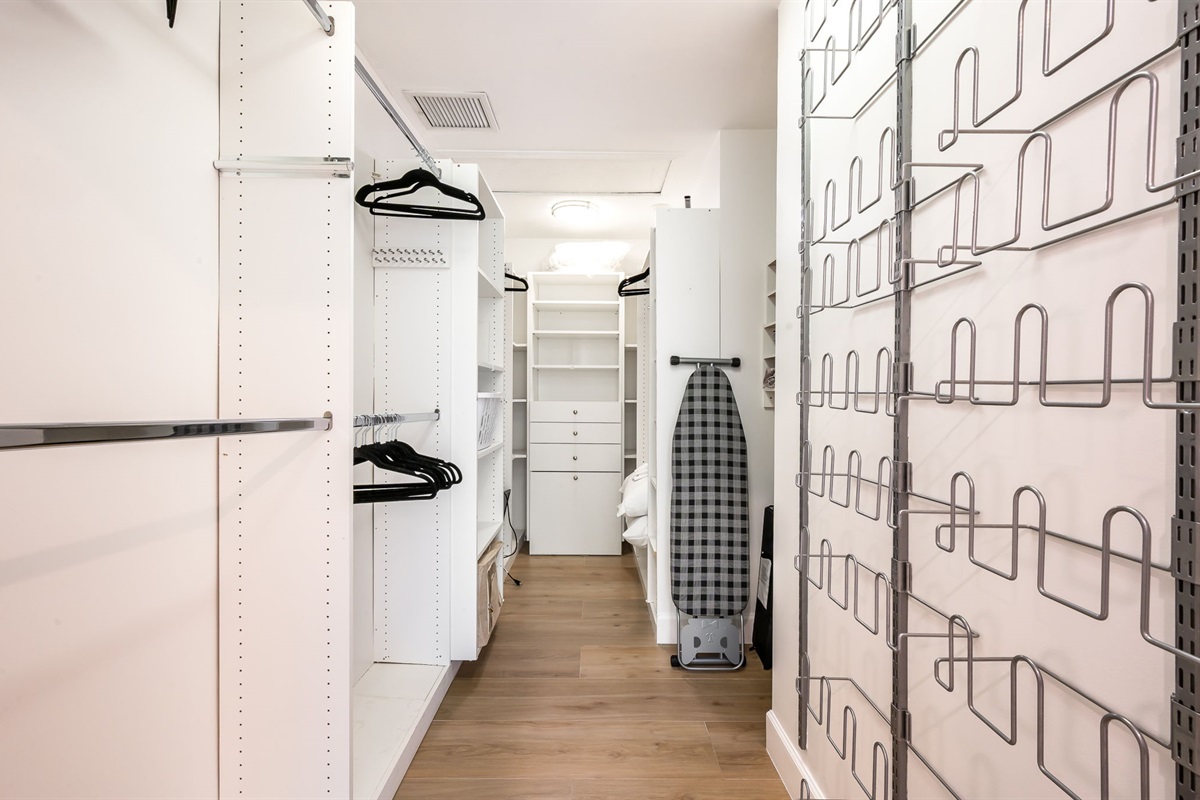 Plenty of room in the master closet to store away your belongings.