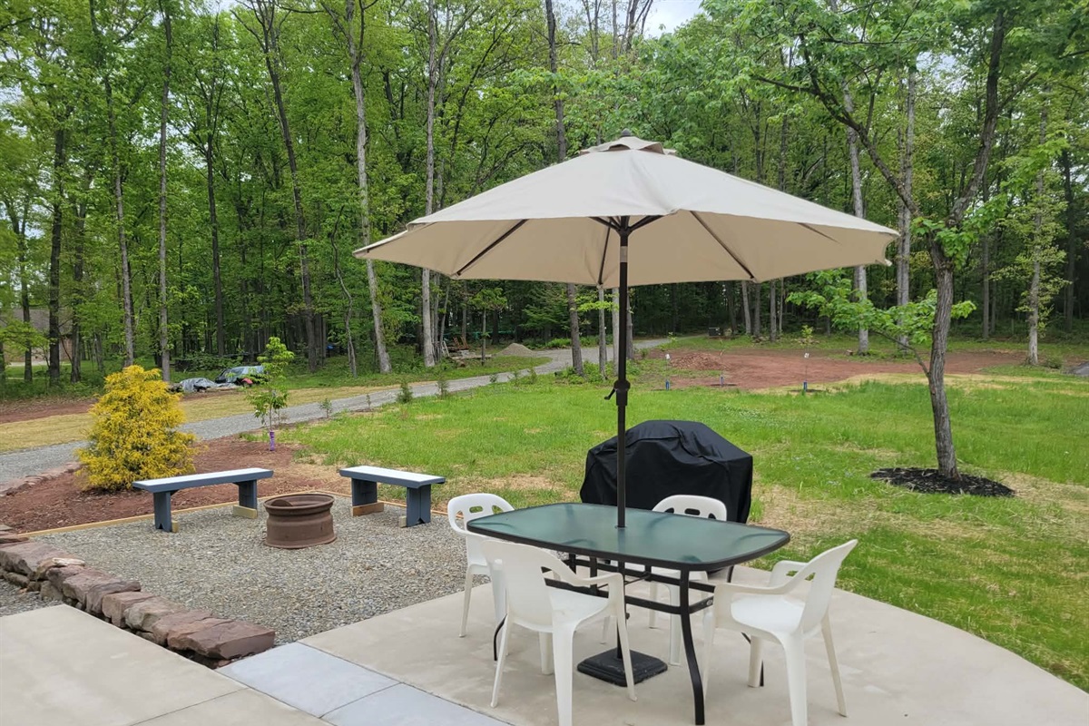 Firepit and grilling area