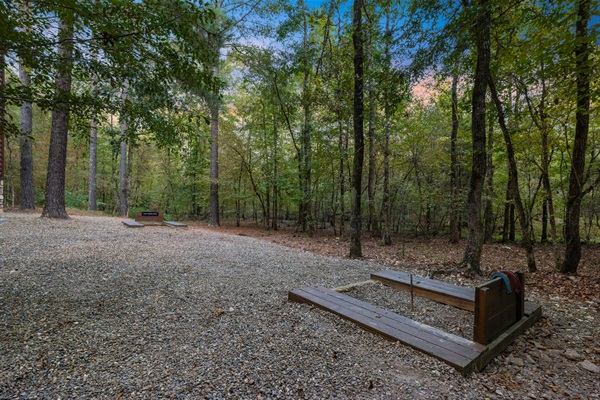 Take in a lively game of horseshoes.