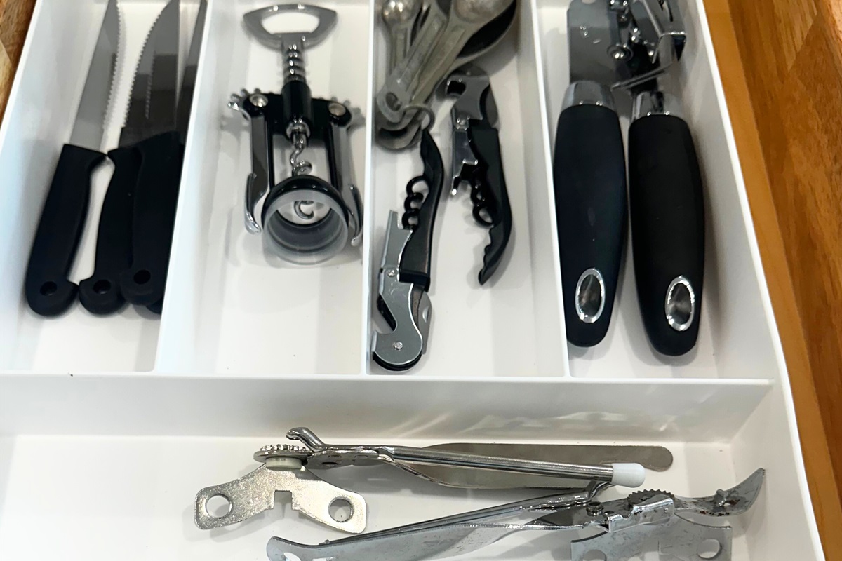 Fully stocked kitchen. More kitchen necessities.
