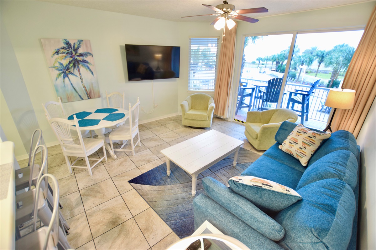Destin West Gulfside #214: Living Room