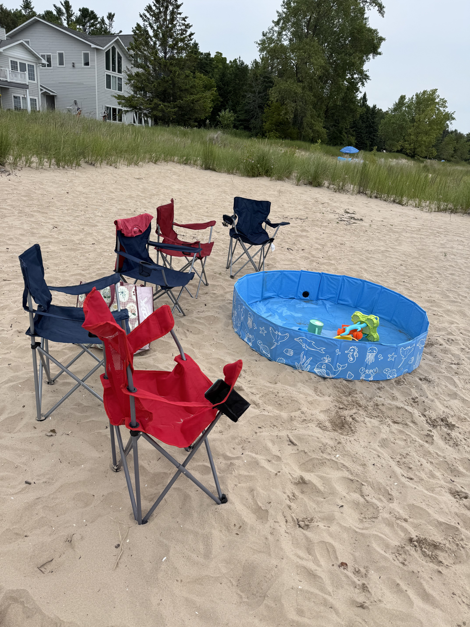 Beach Chair and Infant Pool so babies and parents can both enjoy the beach:  We provide 10 beach chairs