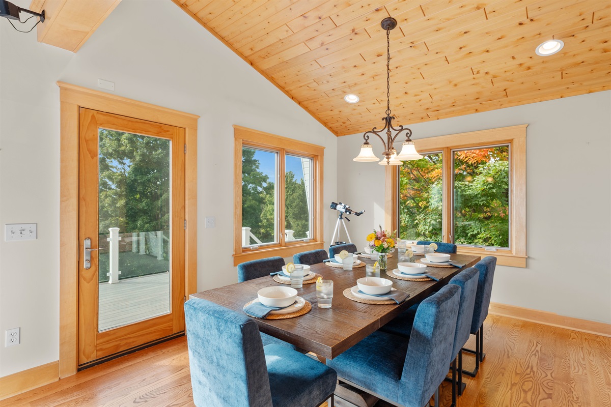 Enjoy dinner among friends and family after a day of adventure in Northern Michigan. Then, check out the northern skies with the telescope to find your favorite constellation or the Milky Way.