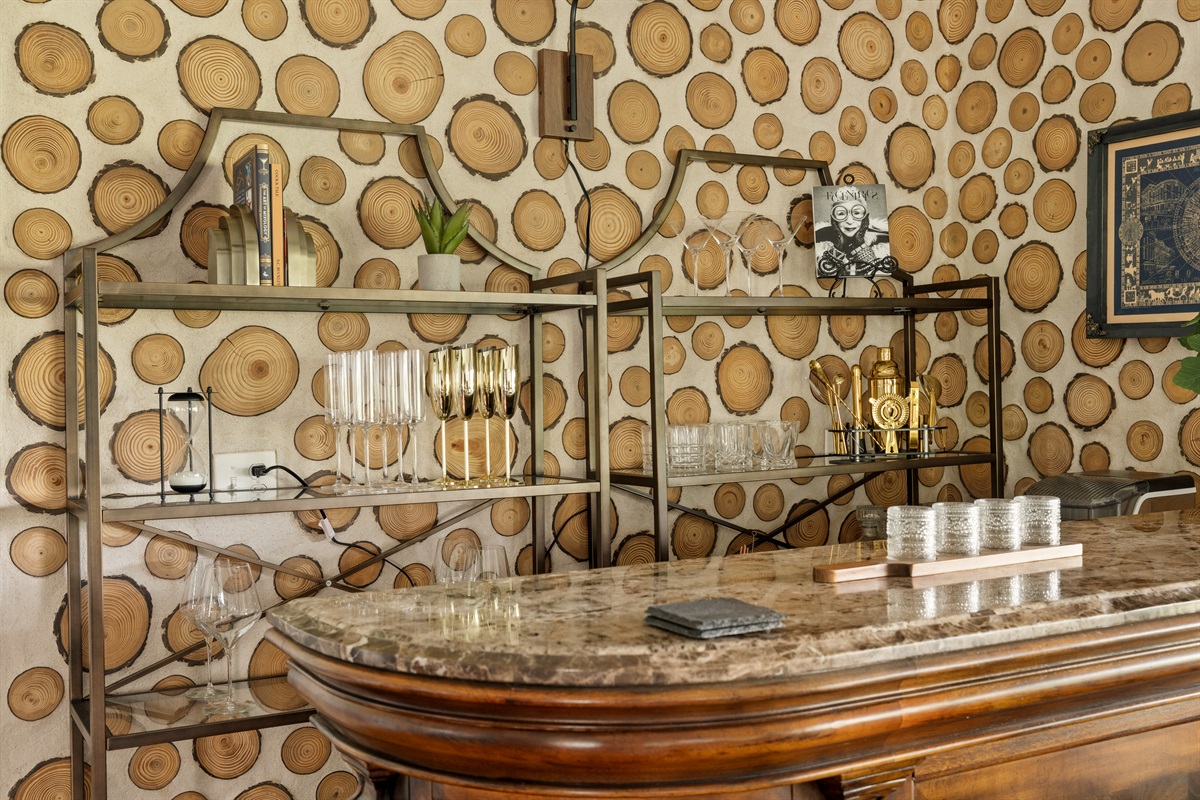 Mix your favorite drink and settle in for the evening.