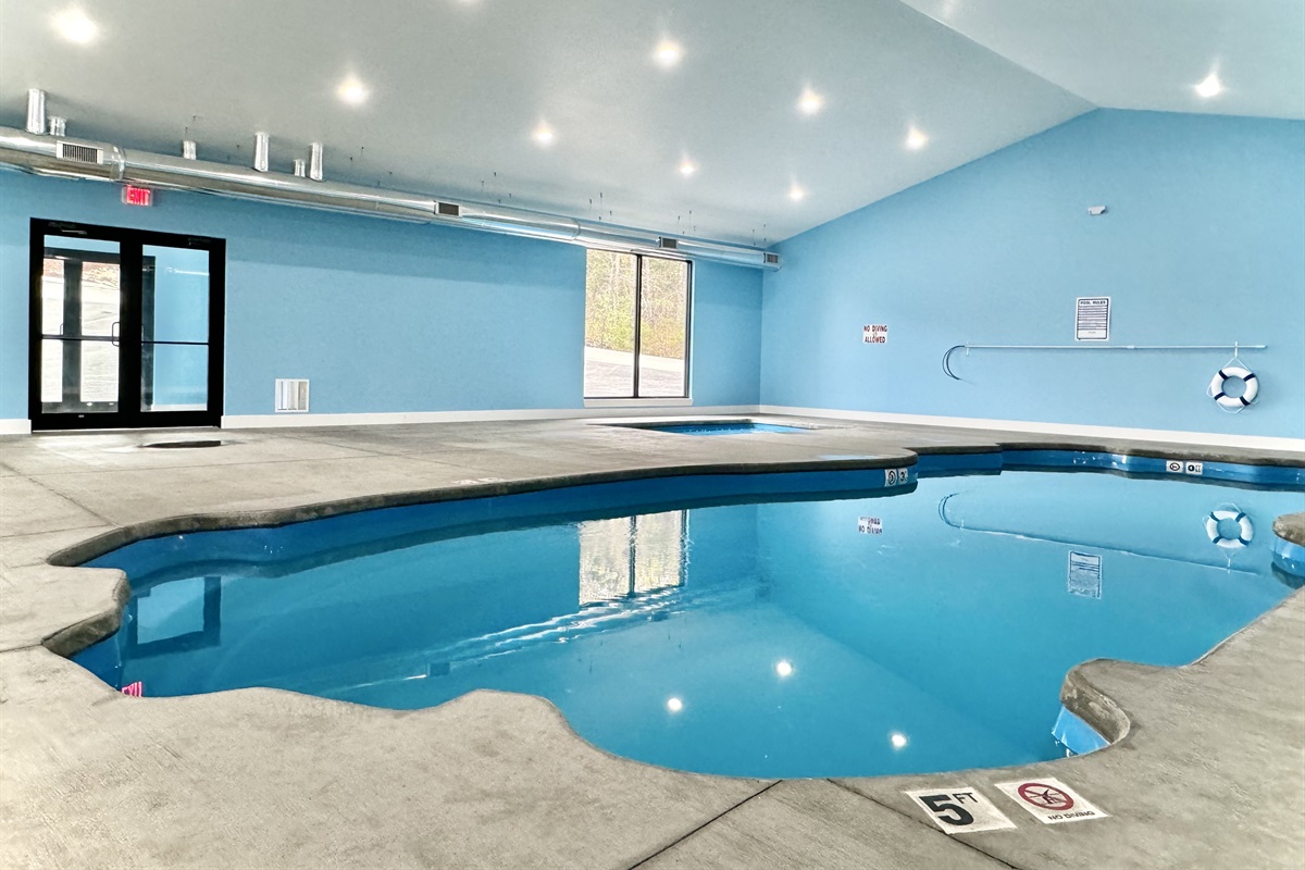 Don't let the weather keep you from swimming! Heated indoor pool for all our guests!