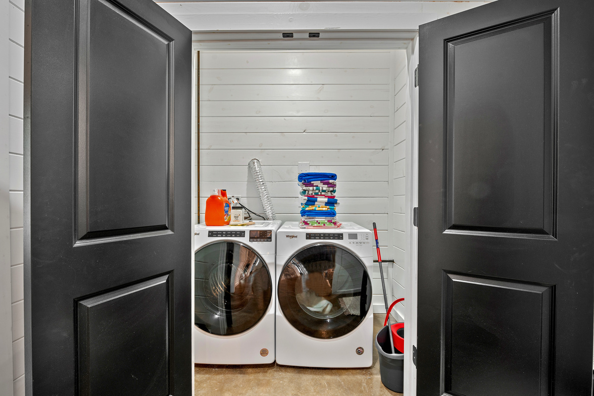 Laundry day doesn't have to be a chore here. Enjoy the convenience of in-house washers and dryers on your getaway!