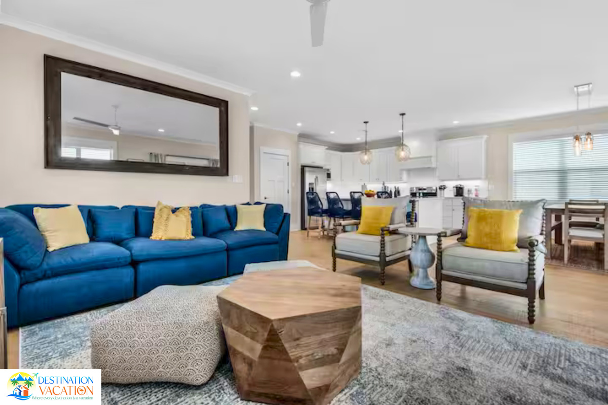 Spacious seating welcomes everyone to unwind in comfort.