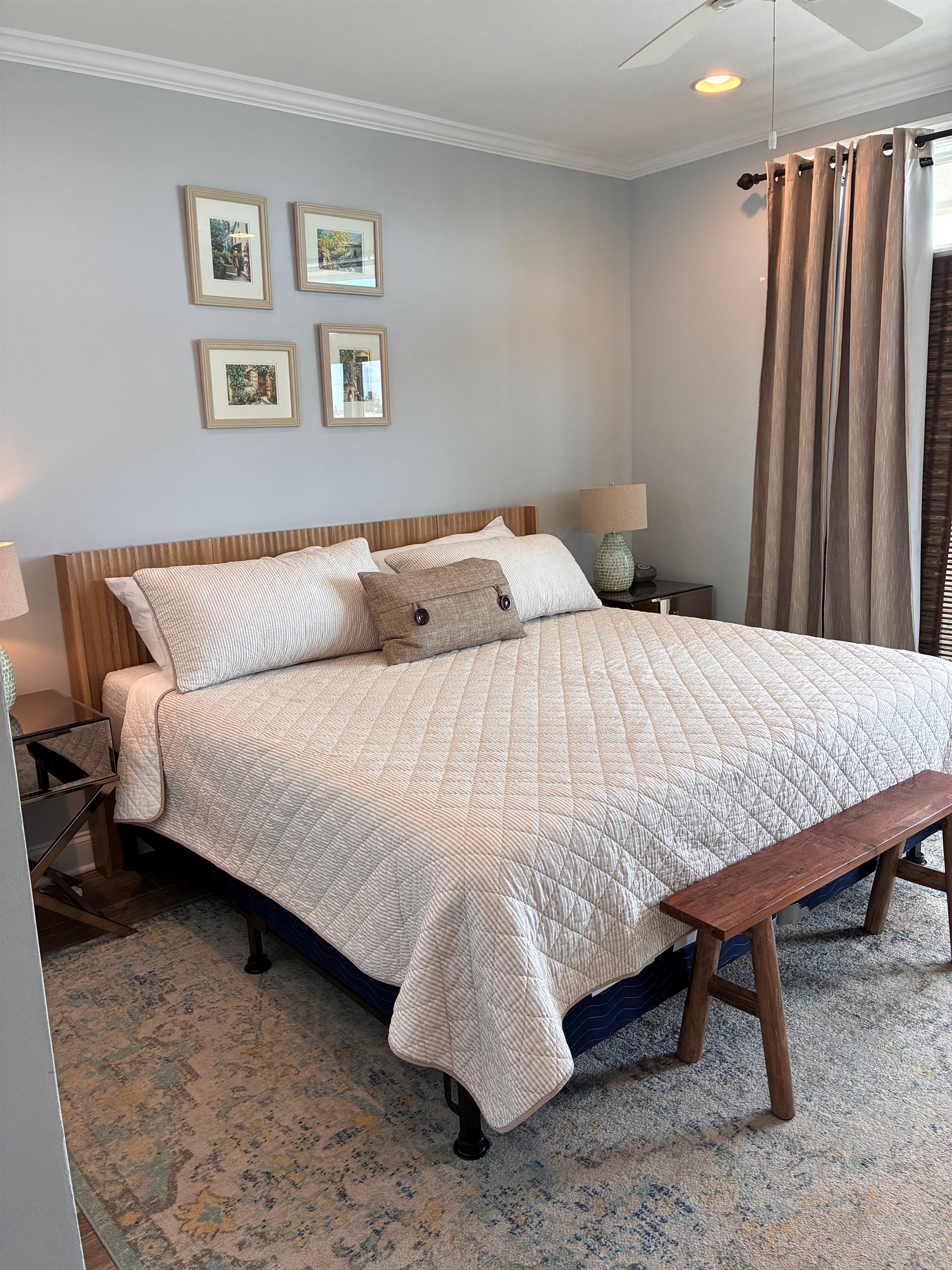 Bedroom 2 with King bed and access to balcony